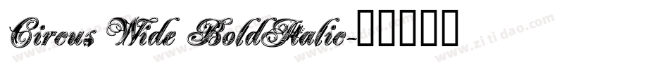 Circus Wide BoldItalic字体转换